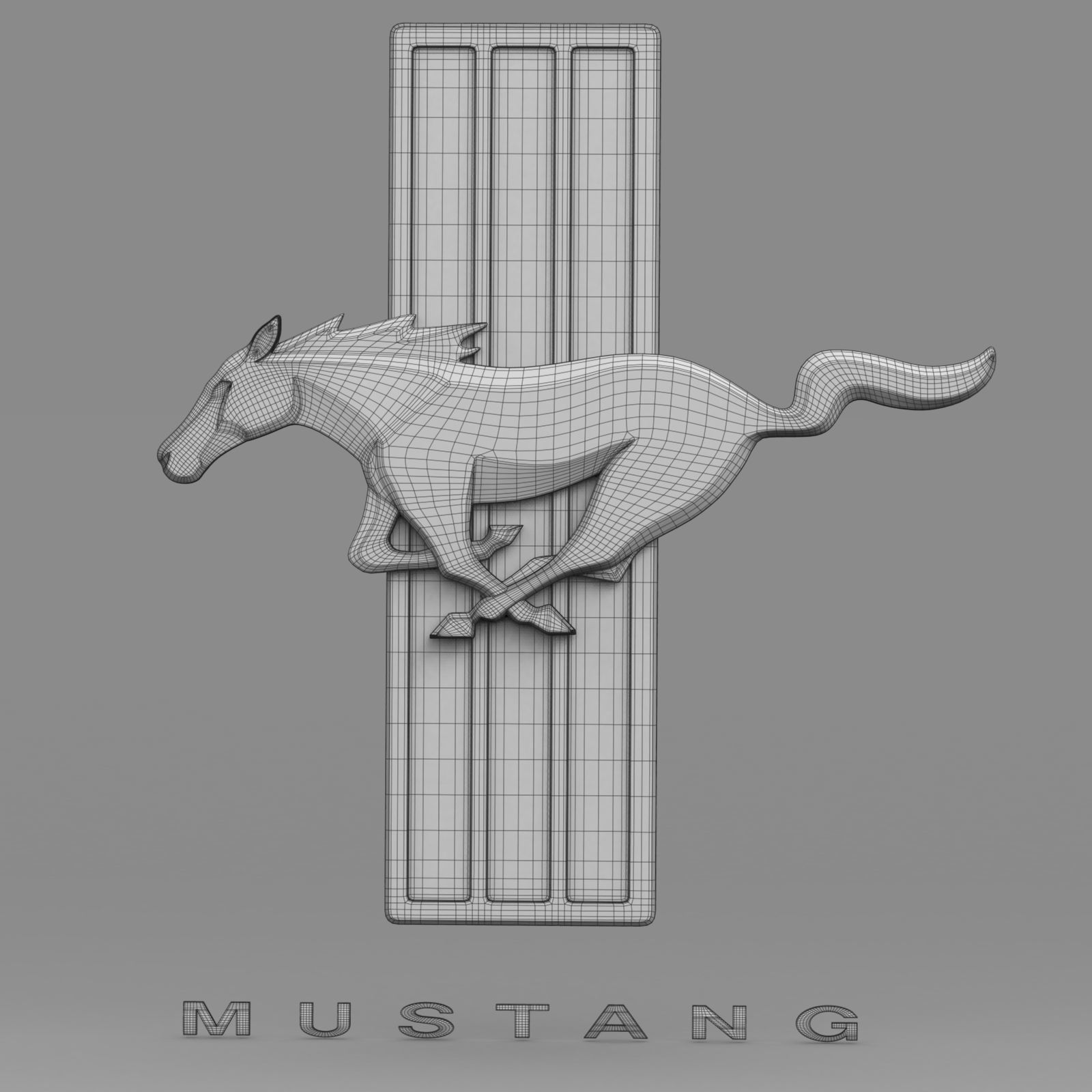 horse logo 3D model_7
