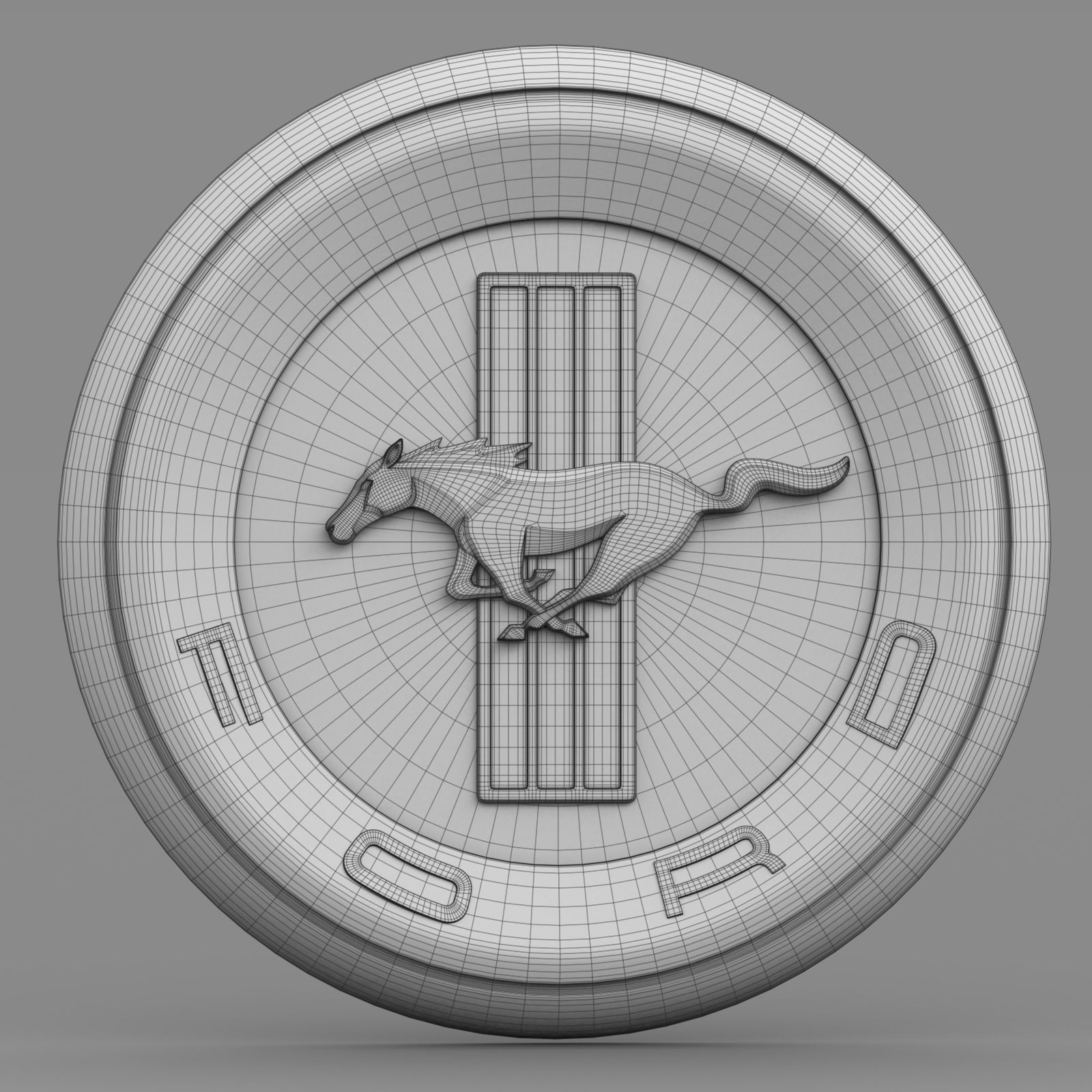horse logo 3D model_7