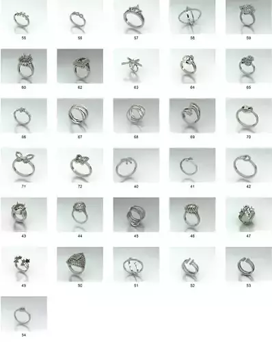 35 WOMEN RINGS IN TURKEY DESIGNS 3DM DETAILS 