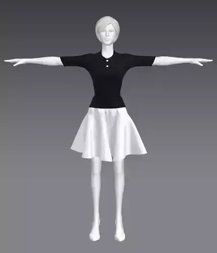 Woman Clothing T-Pose 480