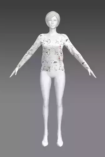 Woman Clothing A-Pose 483