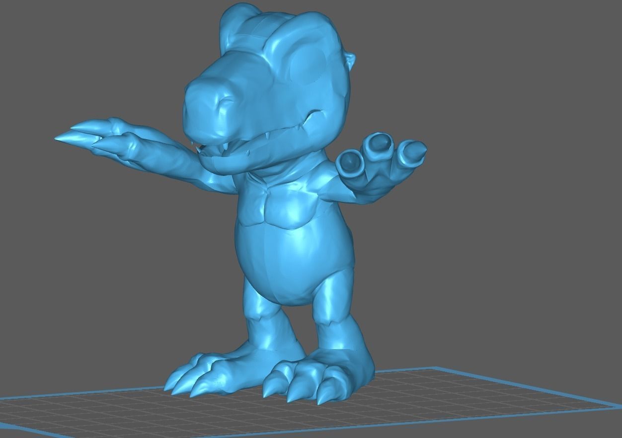 Digimon Agumon 3D print model_1
