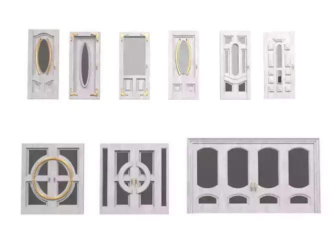 Wood Door Collections 3D model
