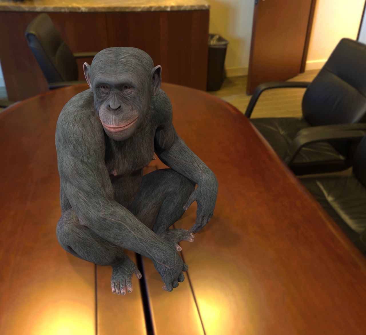 Ape monkey 3d model 3D model_4