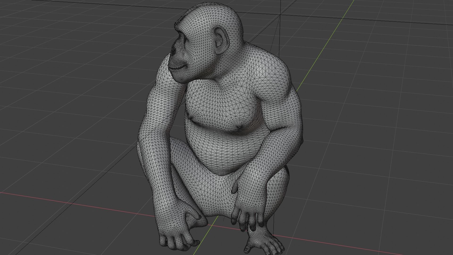Ape monkey 3d model 3D model_5
