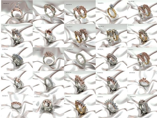 50 CLASSIC DIAMOND RING FOR WOMEN IN TURKEY DESIGN 3DM DETAILS 3D print model