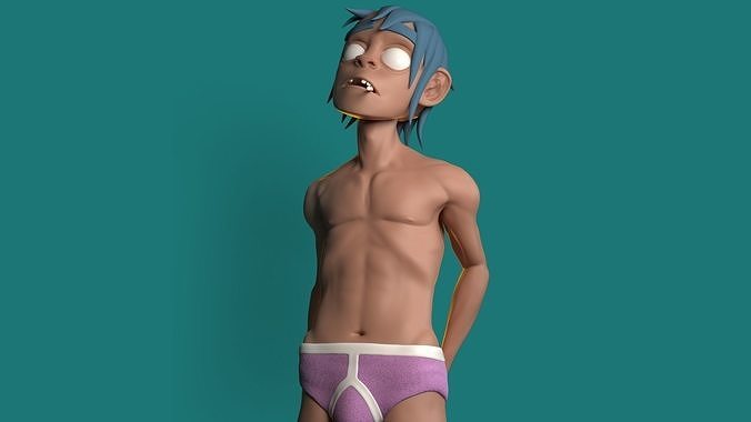 Gorillaz - 2D Underwear 3D print model