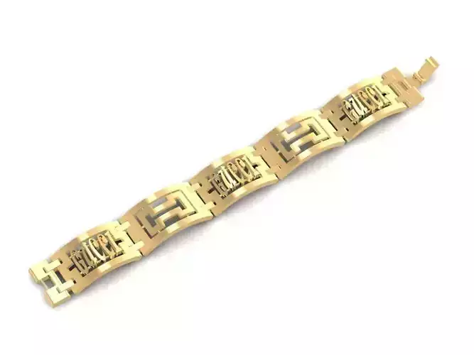 Luxury Gold Men Bracelet Geometric Link Design 1347