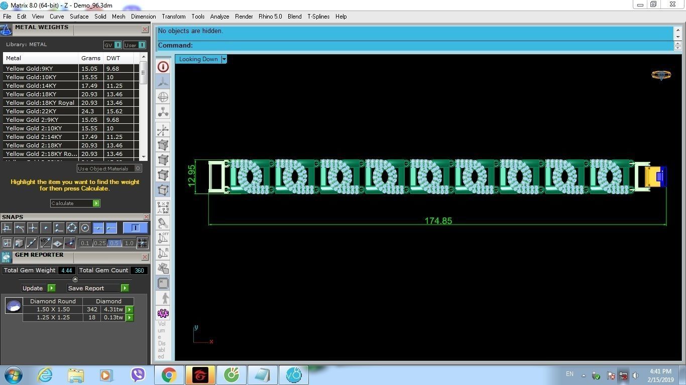 Luxury Gold Bracelet with Diamond Link Design 1348 3D print model_5