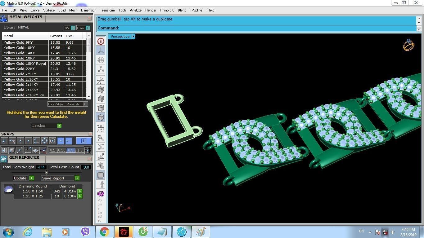 Luxury Gold Bracelet with Diamond Link Design 1348 3D print model_9