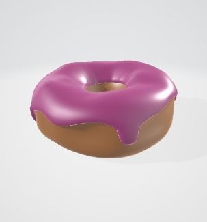 low poly donut Low-poly 3D model_1