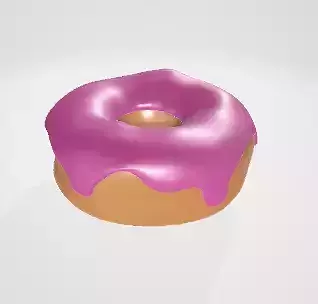 low poly donut