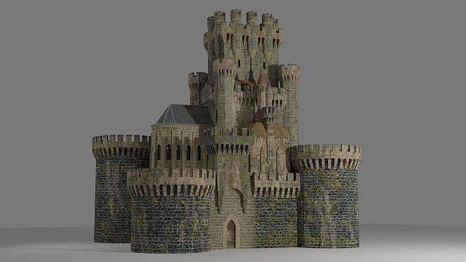 Spanish Castle Butron Low-poly 3D model 2