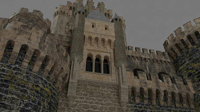 Spanish Castle Butron Low-poly 3D model 5