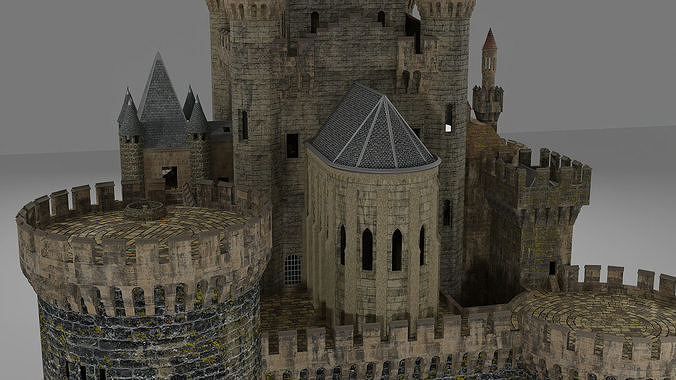 Spanish Castle Butron Low-poly 3D model 4