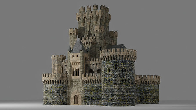 Spanish Castle Butron Low-poly 3D model