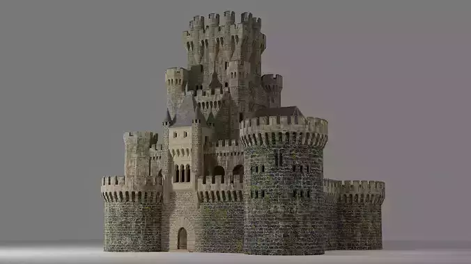 Spanish Castle Butron Low-poly 3D model