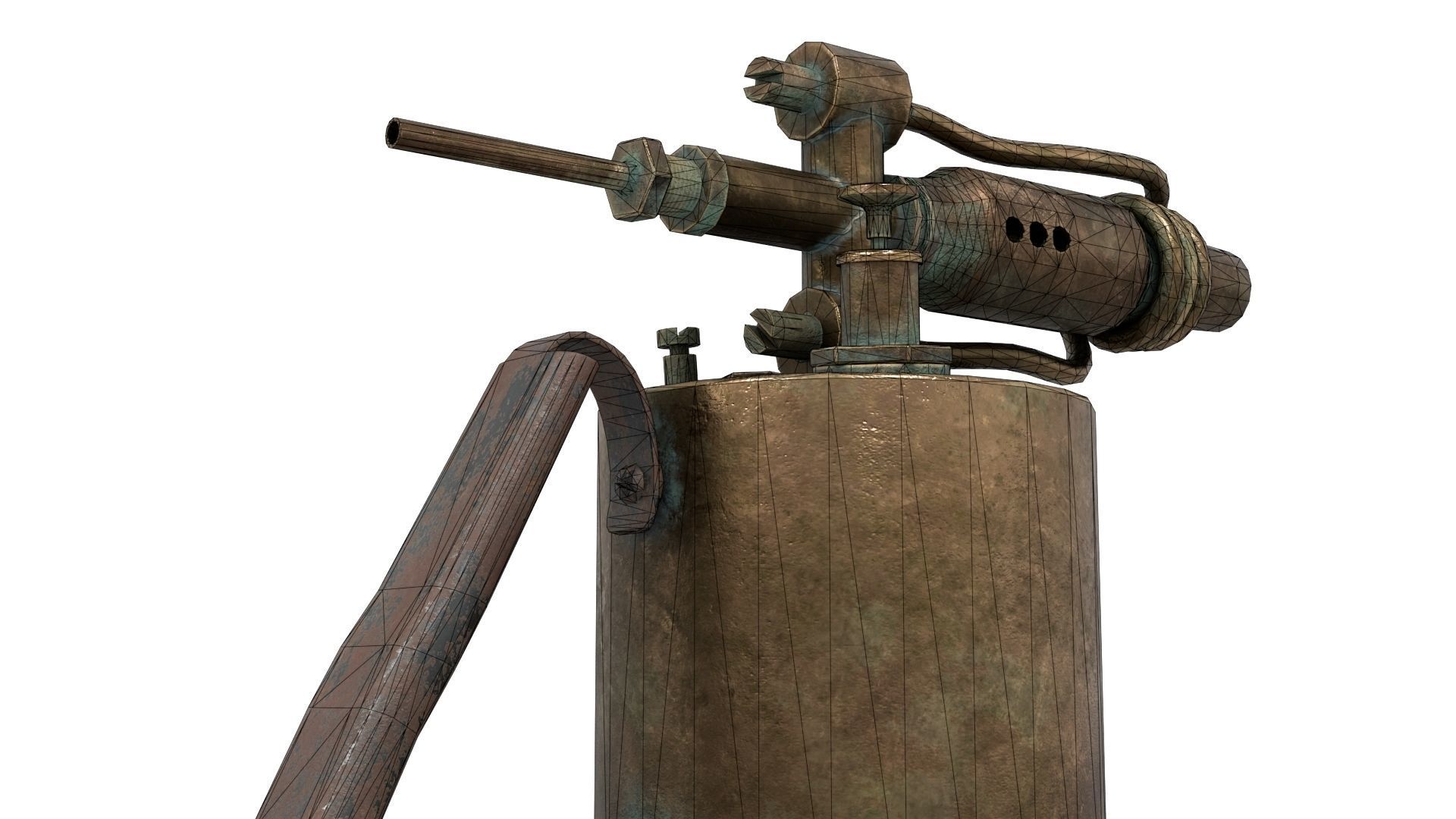 Blowtorch 1 gas lighter from late century Low-poly 3D model_19