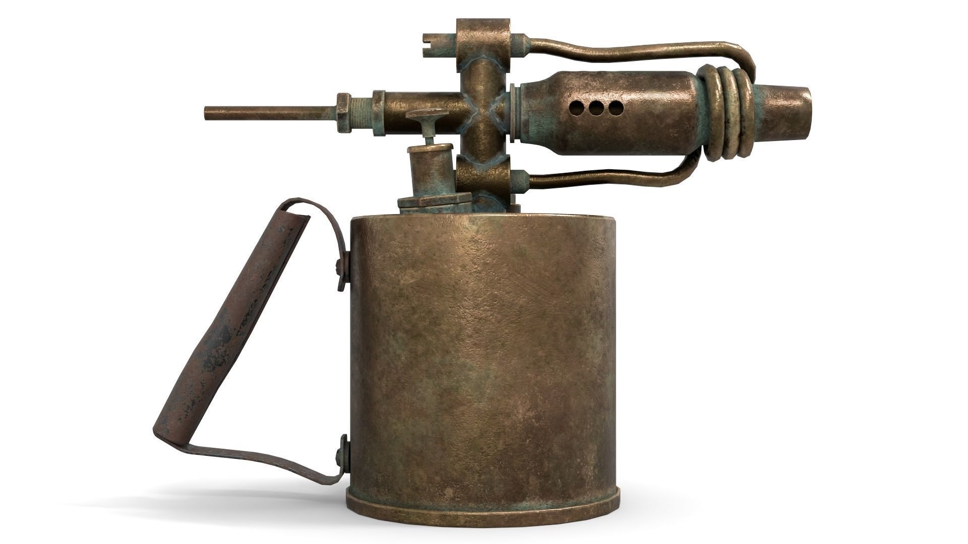 Blowtorch 1 gas lighter from late century Low-poly 3D model_5