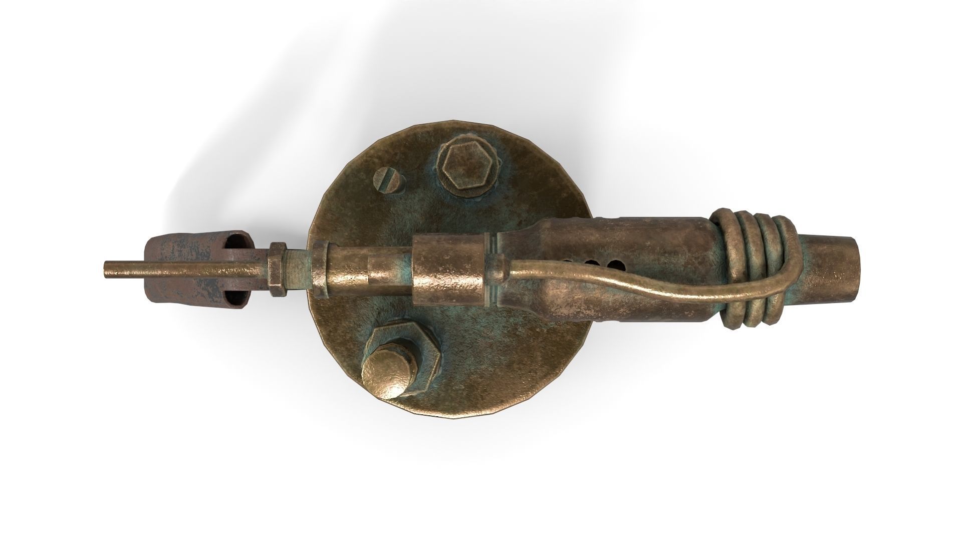 Blowtorch 1 gas lighter from late century Low-poly 3D model_4