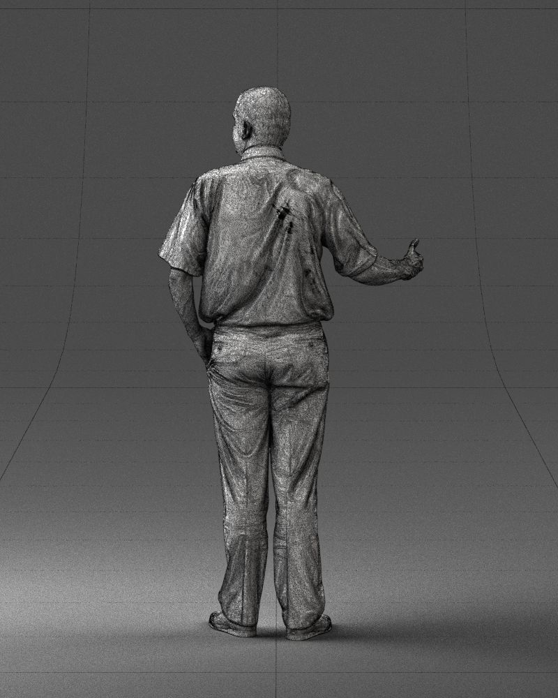 Male consultant in a blue shirt 0245 3D model_22