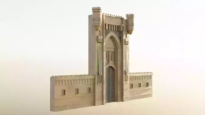 Medieval Door Free 3D model