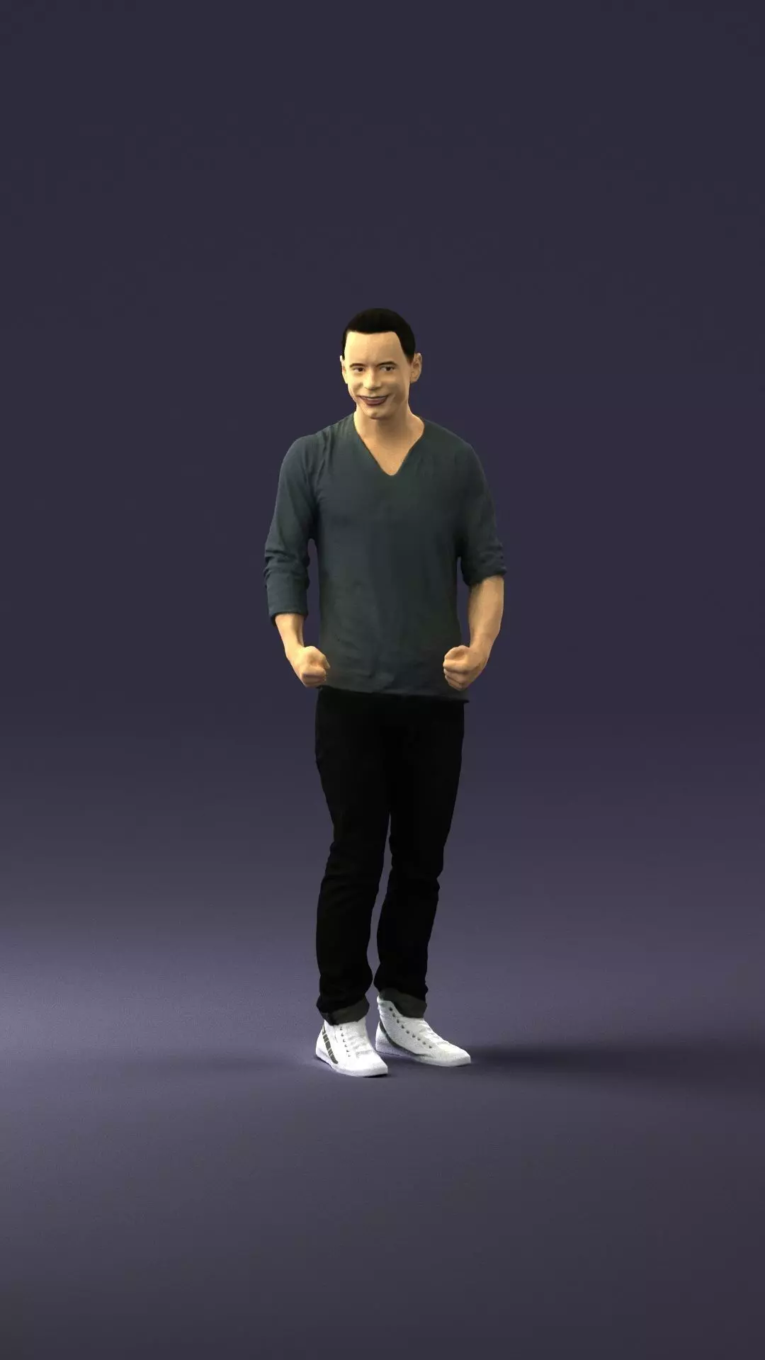 Man in grey jacket 0335 3D Print Ready 3D print model