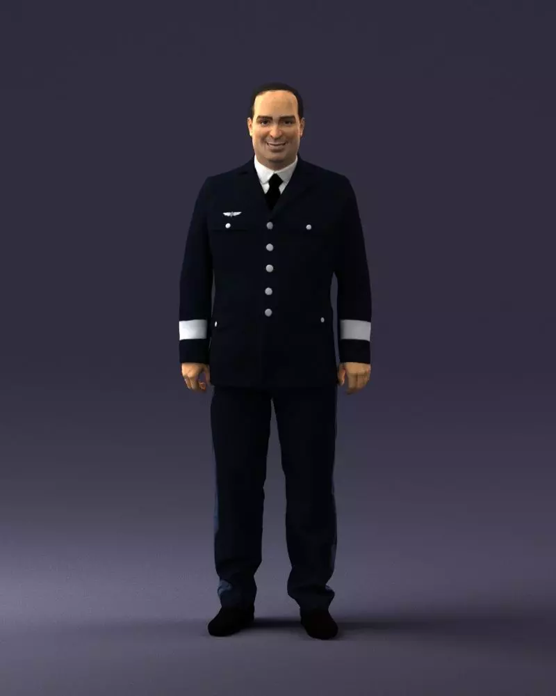 000630 Pilot Figure Uniform STL 3D Scan 3D print model