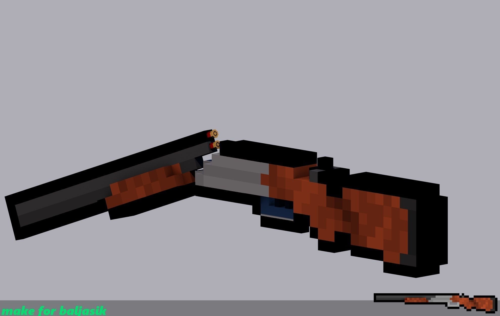 Voxel TOZ-34 Low-poly 3D model_2