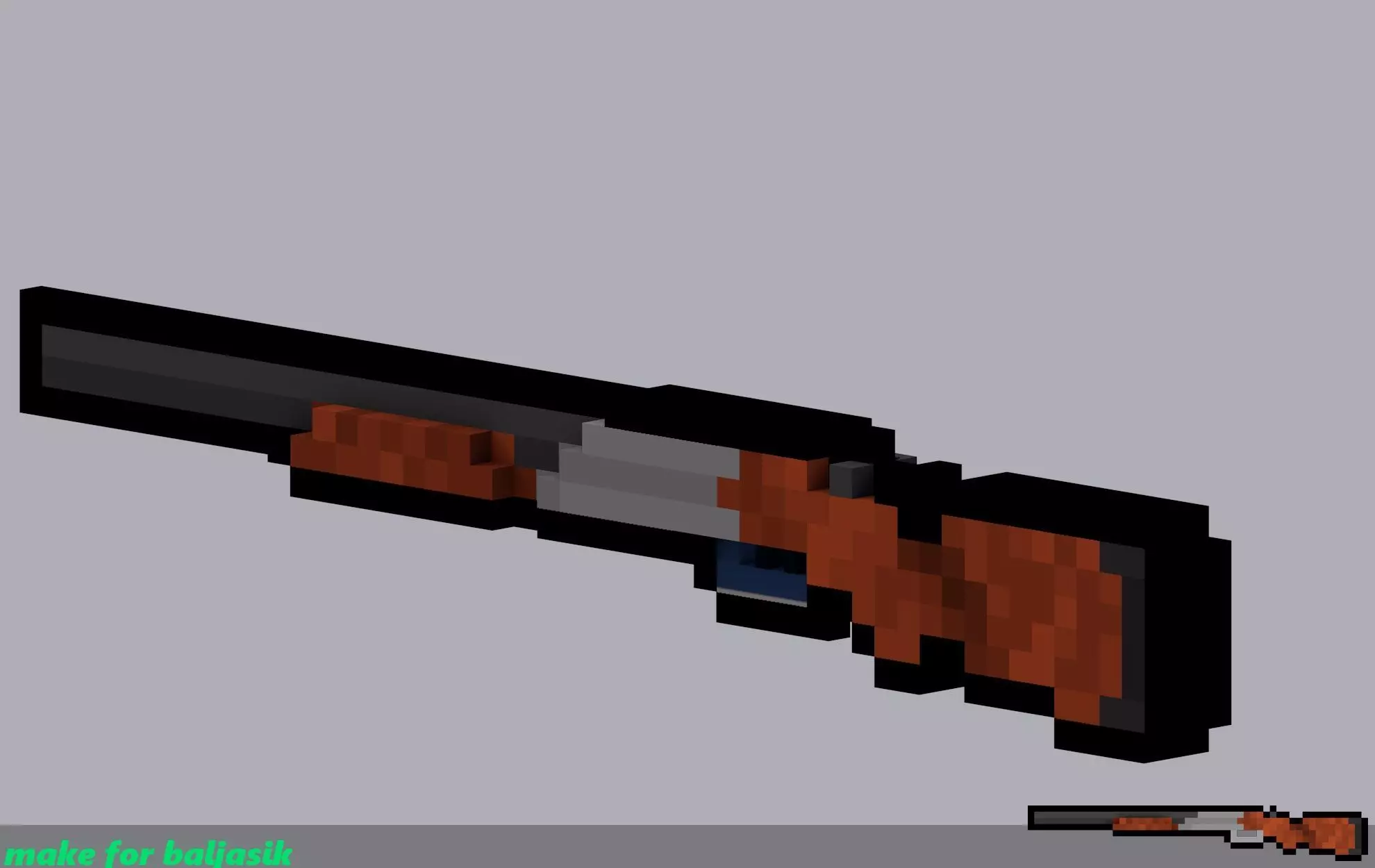 Voxel TOZ-34 Low-poly 3D model_0