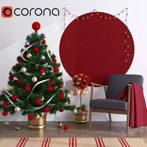 CORONA SCENE 06-Cristmas Styling 3D model