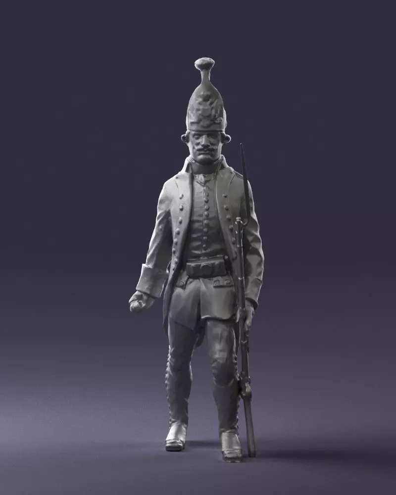 000639 Historical Soldier Figure Musket STL 3D Scan 3D print model