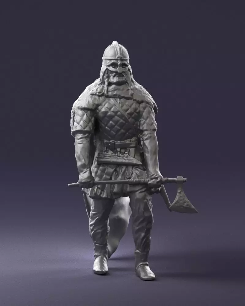 000648 Viking Figure Axe STL 3D Scan 3D print model