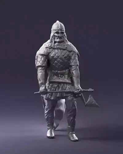 000648 Viking Figure Axe STL 3D Scan