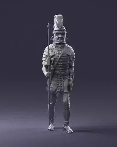 000641 Roman Soldier Figure with Spear STL 3D Scan