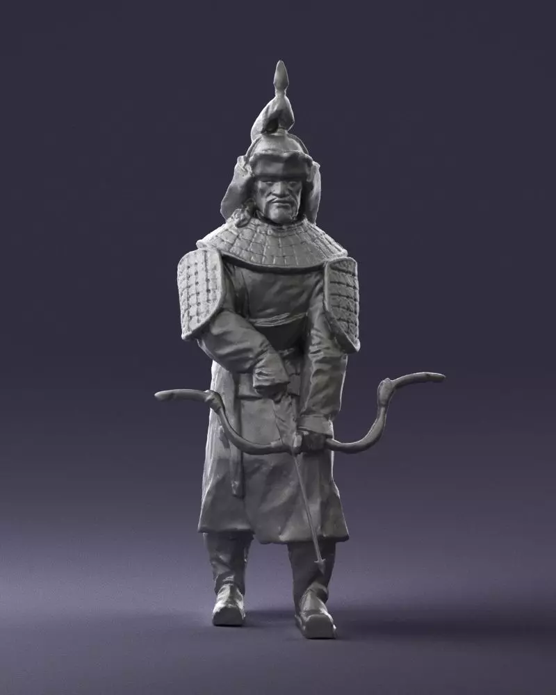 000645 Archer Figure with Bow STL 3D Scan 3D print model