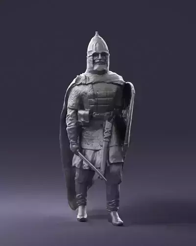 000646 Knight Figure Sword Shield STL 3D Scan