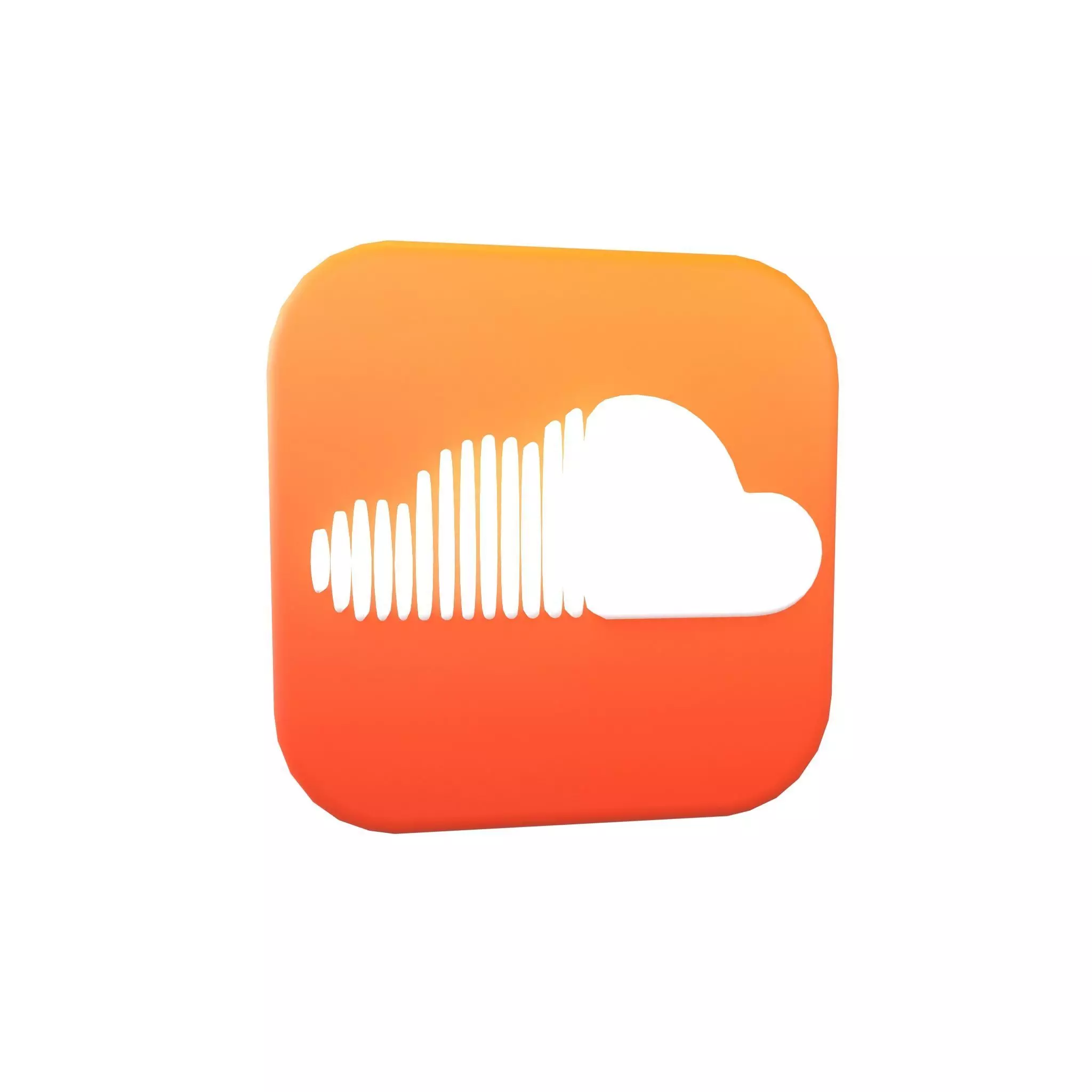 IOS Soundcloud Icon v1 001 Low-poly 3D model_0