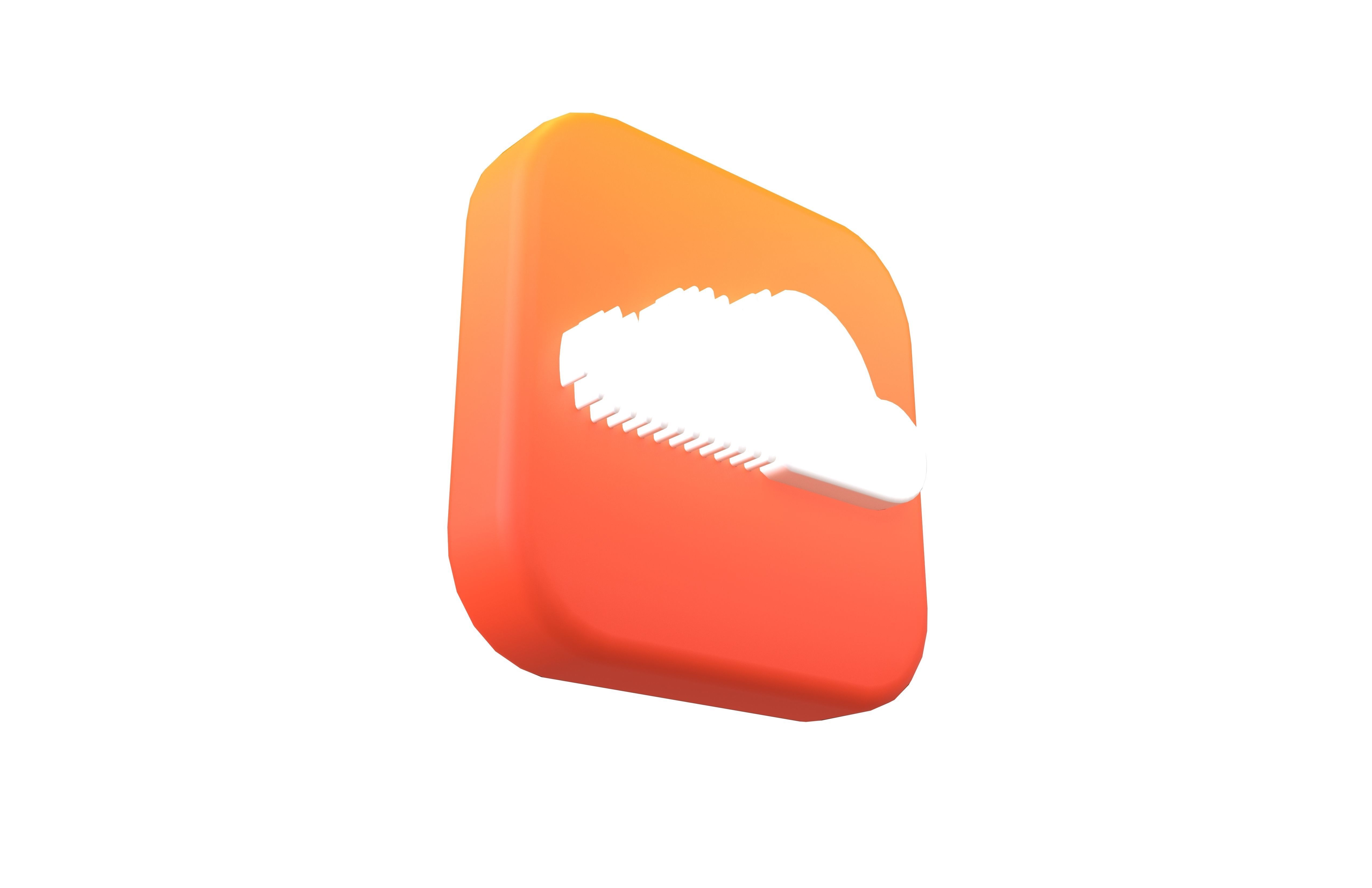 IOS Soundcloud Icon v1 001 Low-poly 3D model_3