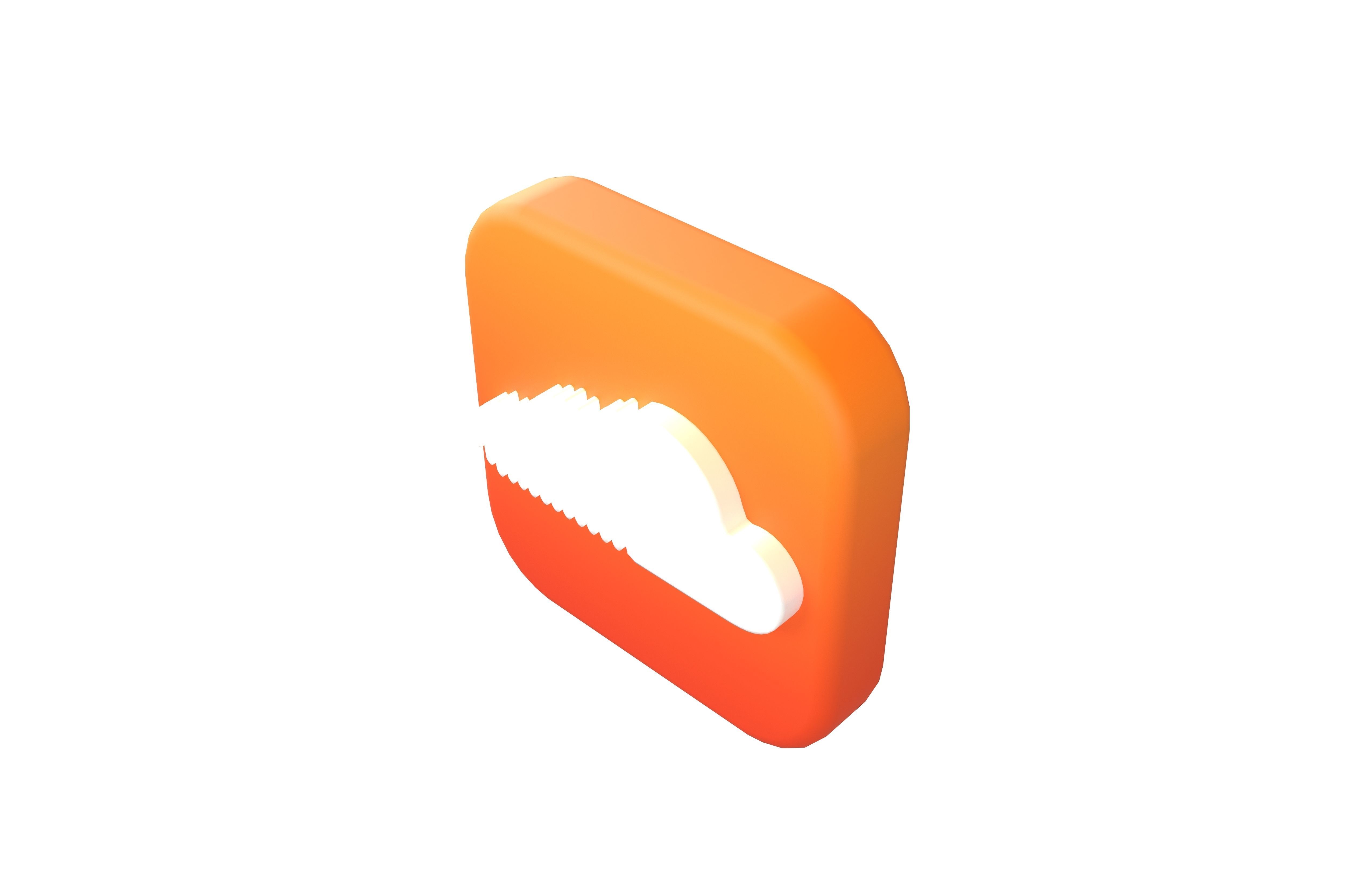 IOS Soundcloud Icon v1 001 Low-poly 3D model_2