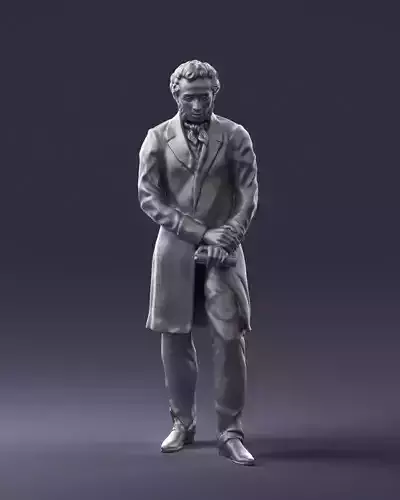 Statue of a poet from Russia 0314 3D Print Ready 3D print model