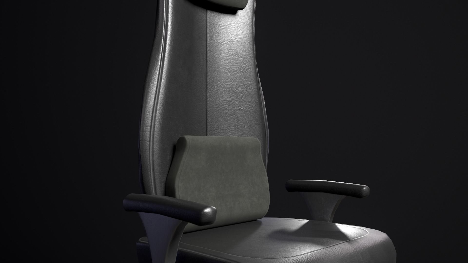 Chair  Armchair  Low-poly 3D model_1