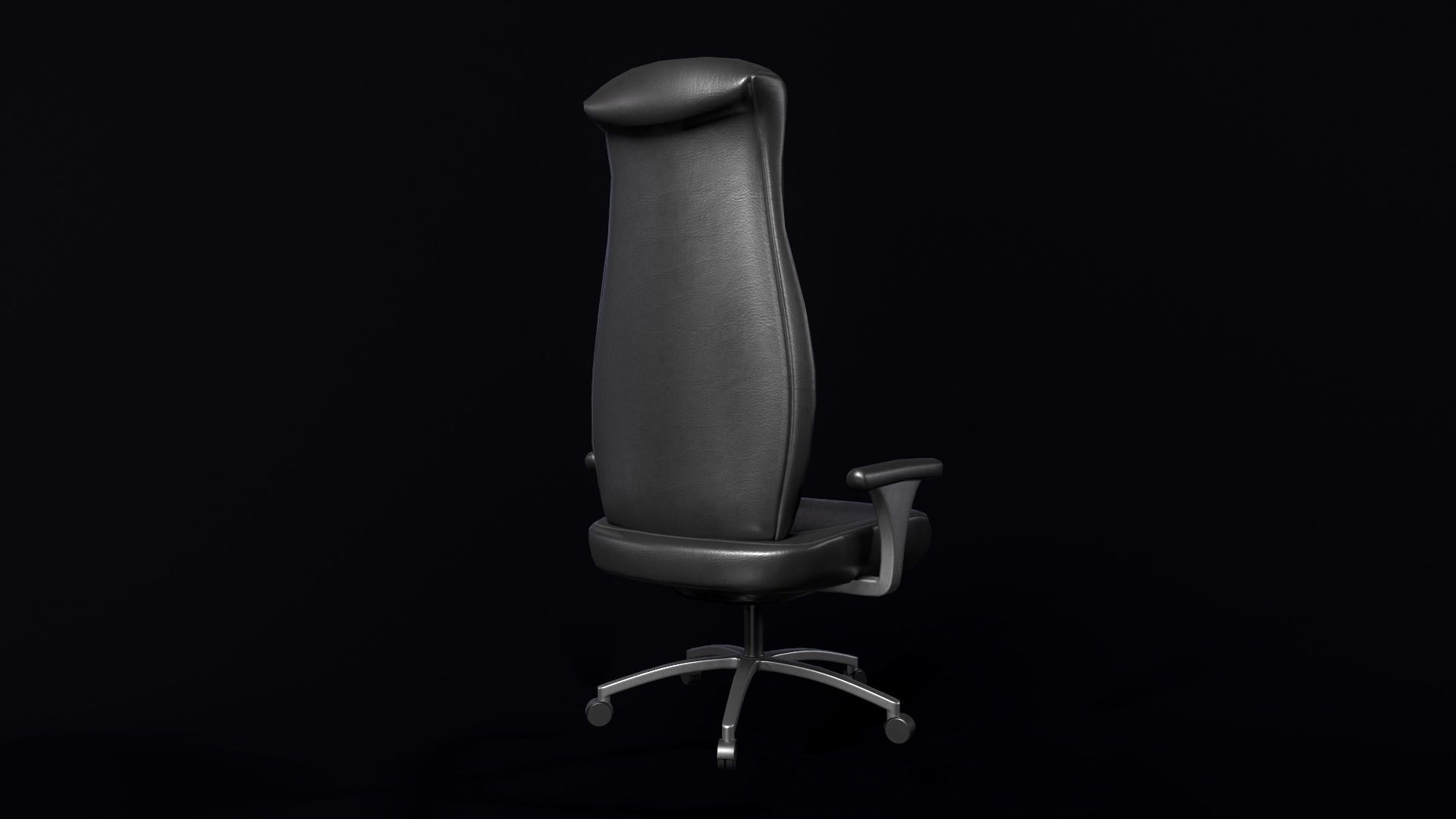 Chair  Armchair  Low-poly 3D model_2