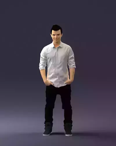 Man in a white shirt 0345