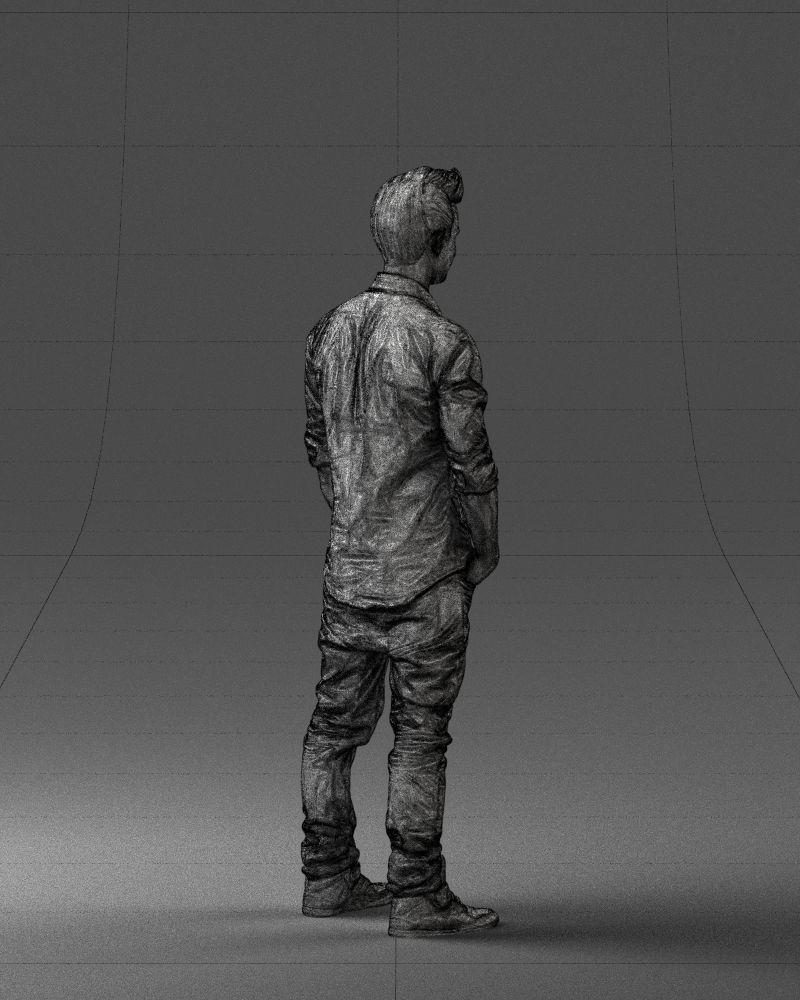 Man in a white shirt 0345 3D Print Ready 3D print model_17
