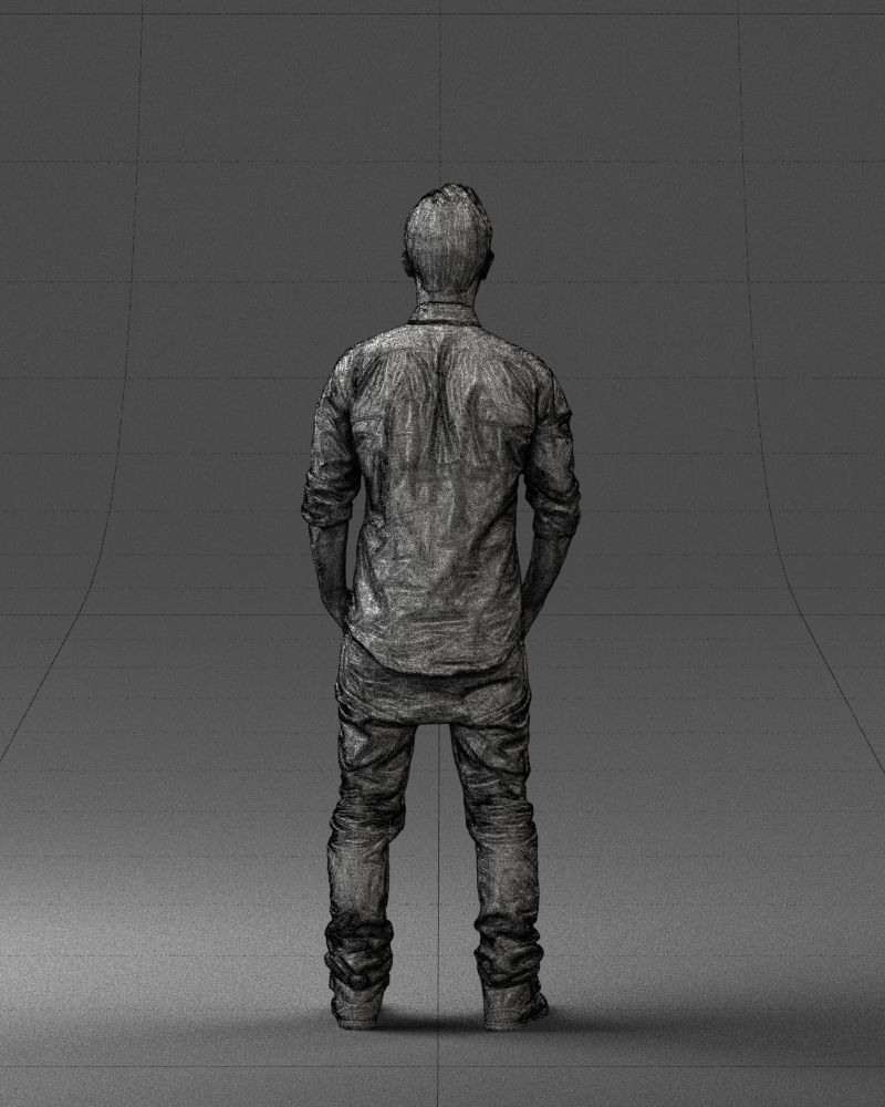 Man in a white shirt 0345 3D Print Ready 3D print model_20
