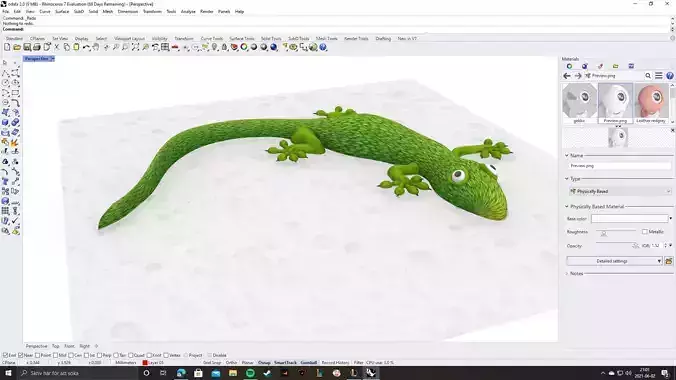 Gekko lizzard made in rhino 7  3D model