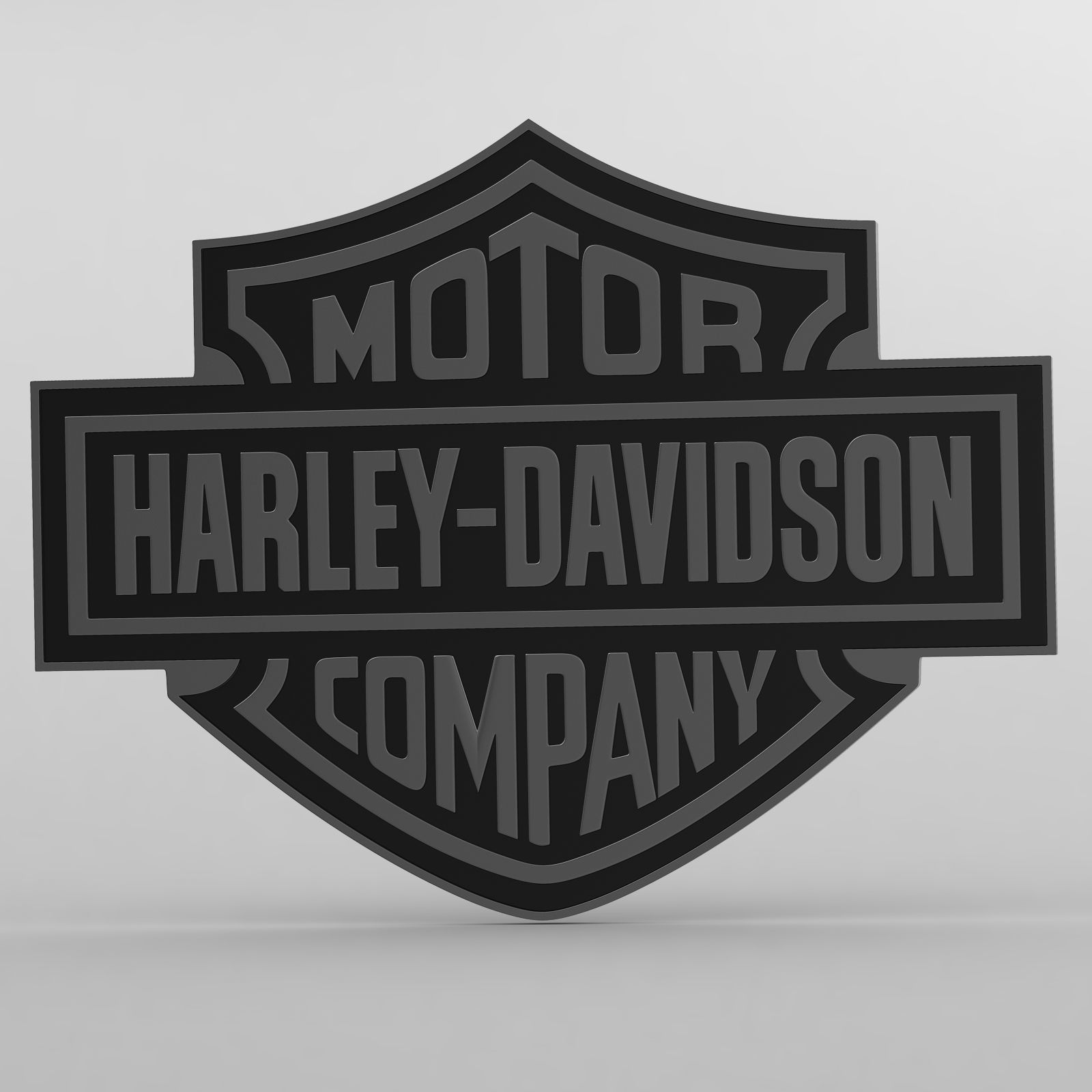 harley davidson logo 3D model_1