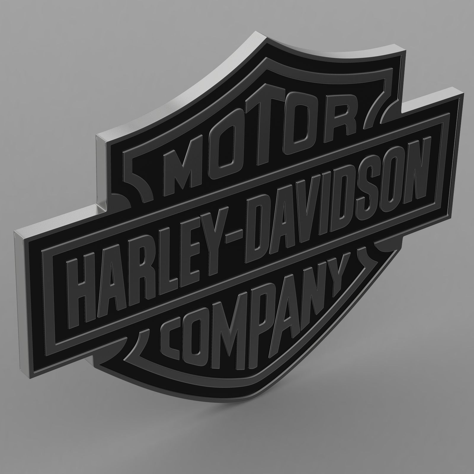 harley davidson logo 3D model_3