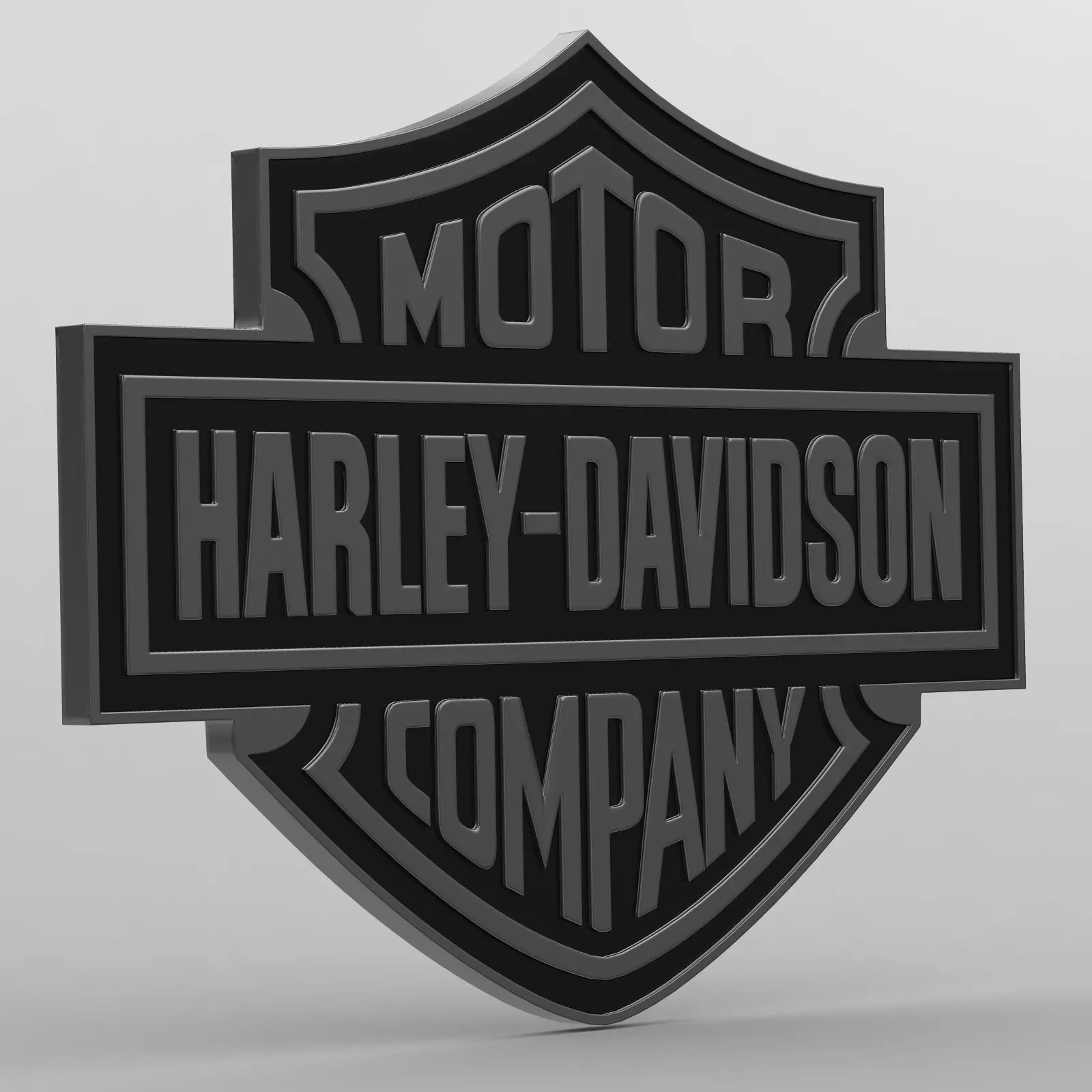 harley davidson logo 3D model_0